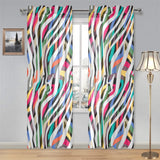 Colorful zebra skin pattern Gauze Curtain