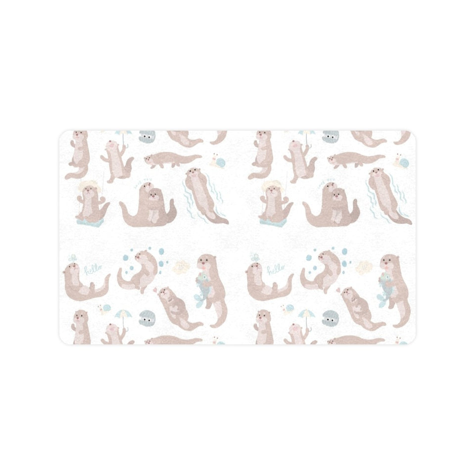 Cute sea otters pattern Doormat