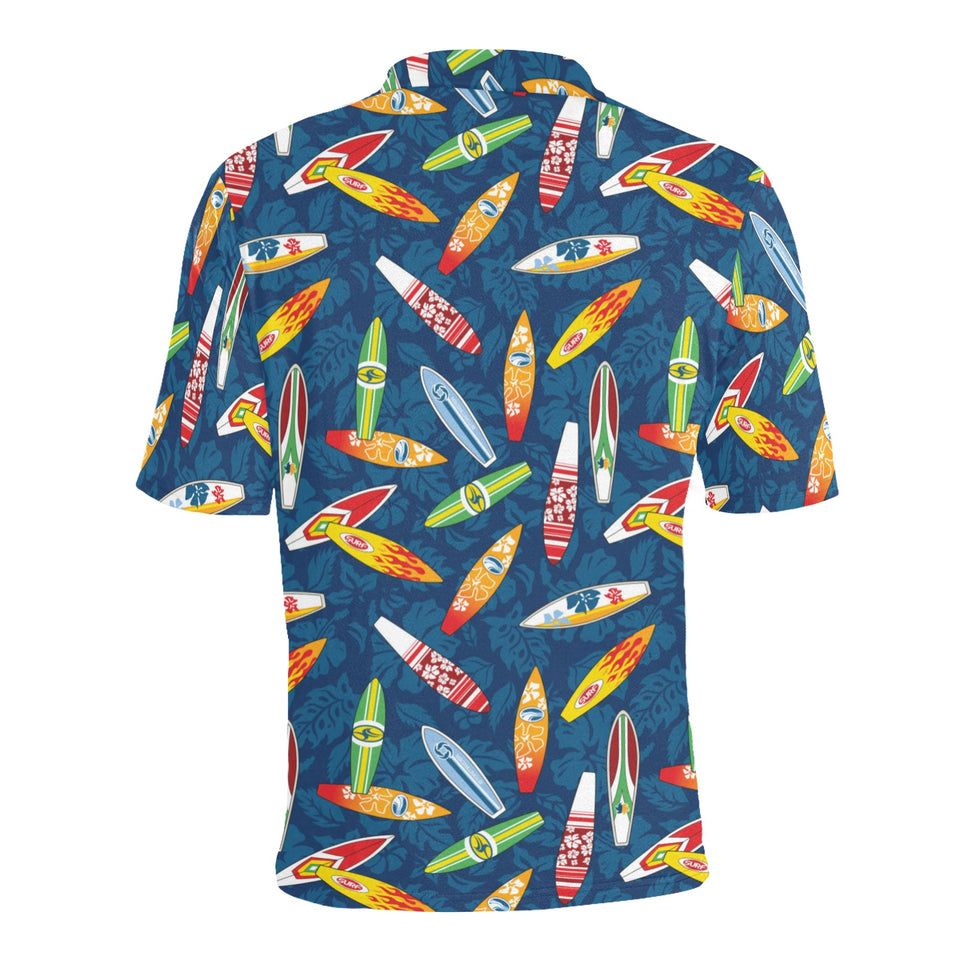 Surfboard Pattern Print Design 01 Men's All Over Print Polo Shirt