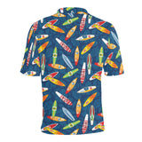 Surfboard Pattern Print Design 01 Men's All Over Print Polo Shirt