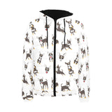 Chihuahua dog pattern Men's Padded Hooded Jacket