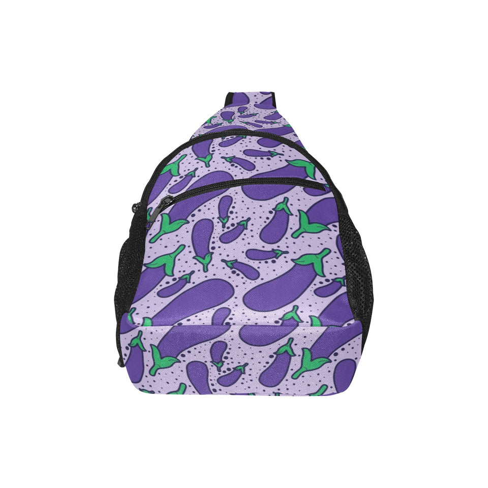 Eggplant Pattern Print Design 03 All Over Print Chest Bag