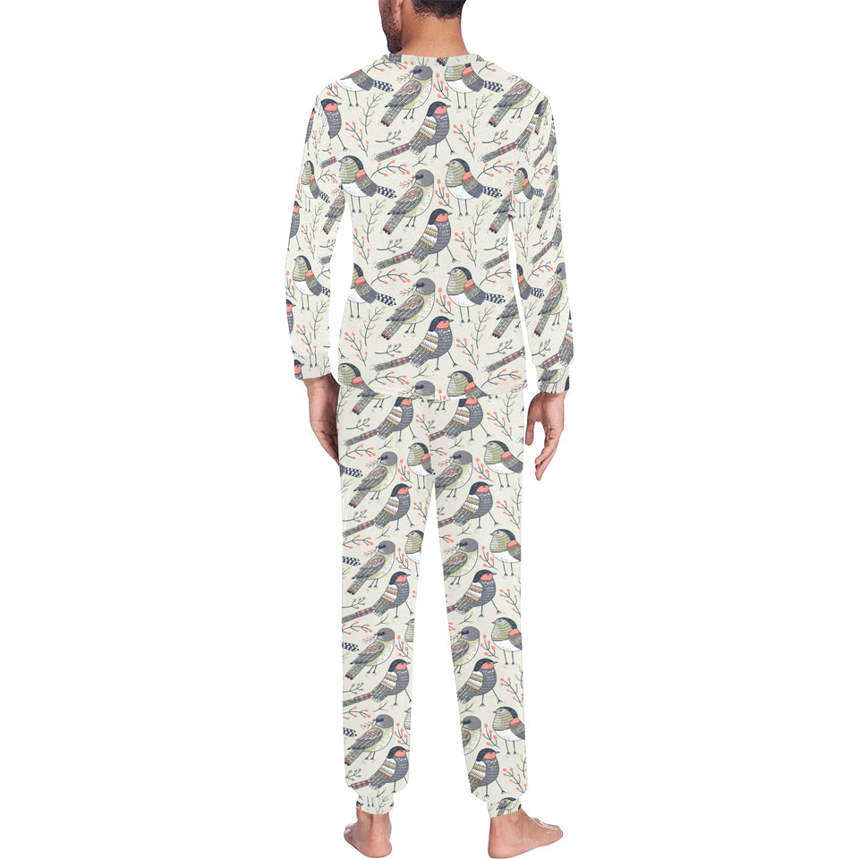 Pigeon Pattern Print Design 04 Men's All Over Print Pajama