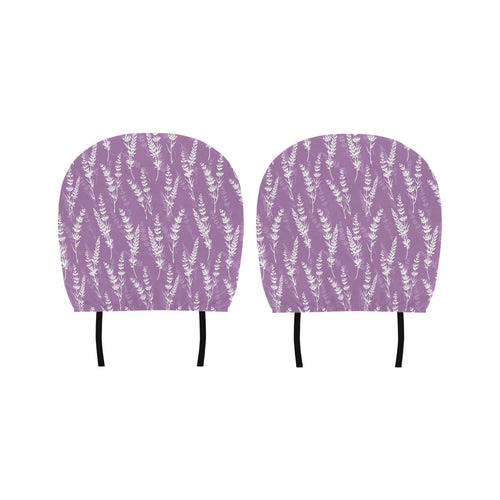 Lavender flowers purple pattern Car Headrest Cover