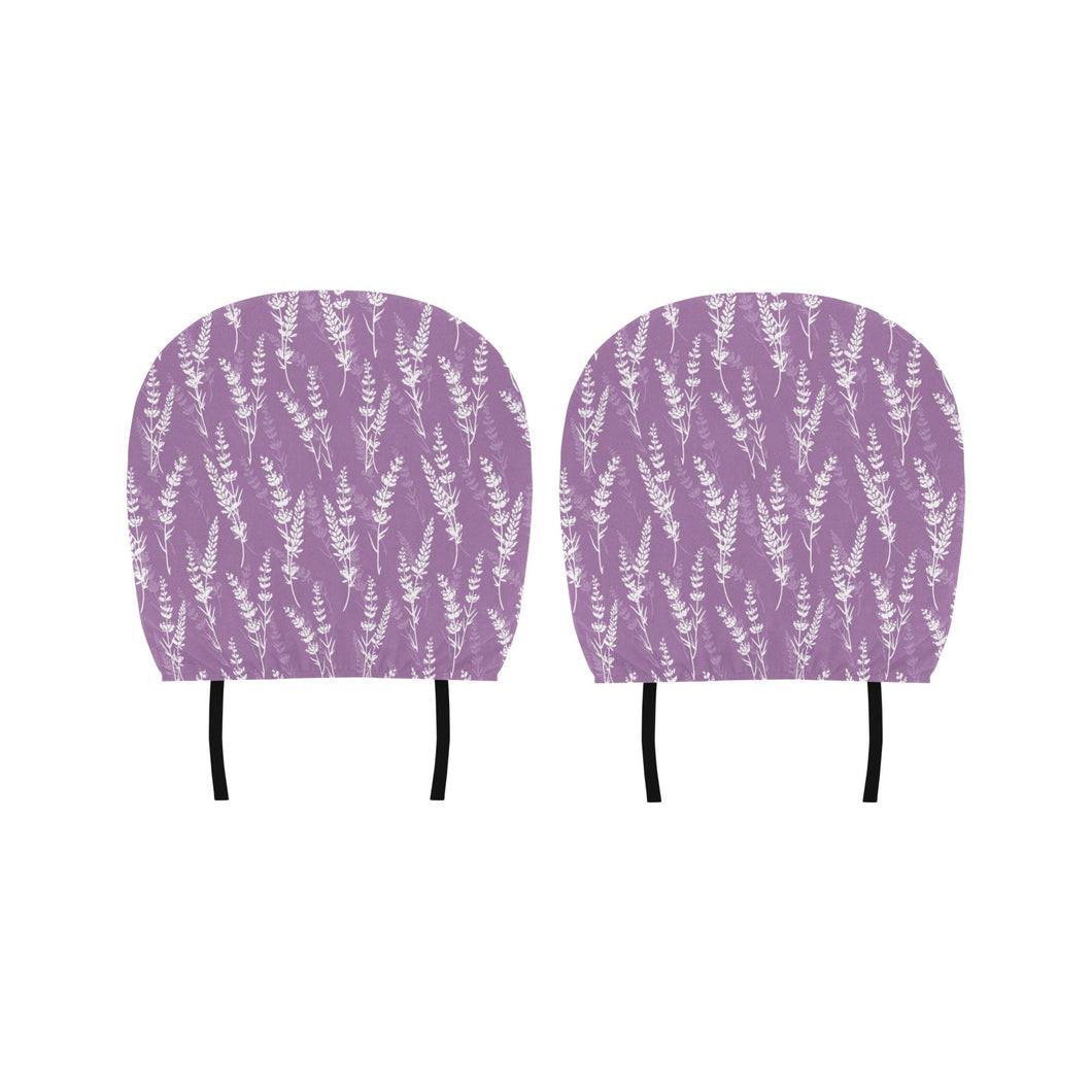 Lavender flowers purple pattern Car Headrest Cover