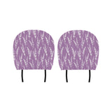 Lavender flowers purple pattern Car Headrest Cover