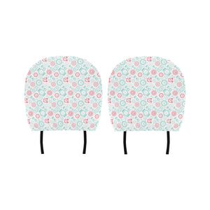 Clock time pattern blackground Car Headrest Cover