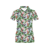 Hummingbird Pattern Print Design 05 Women's All Over Print Polo Shirt
