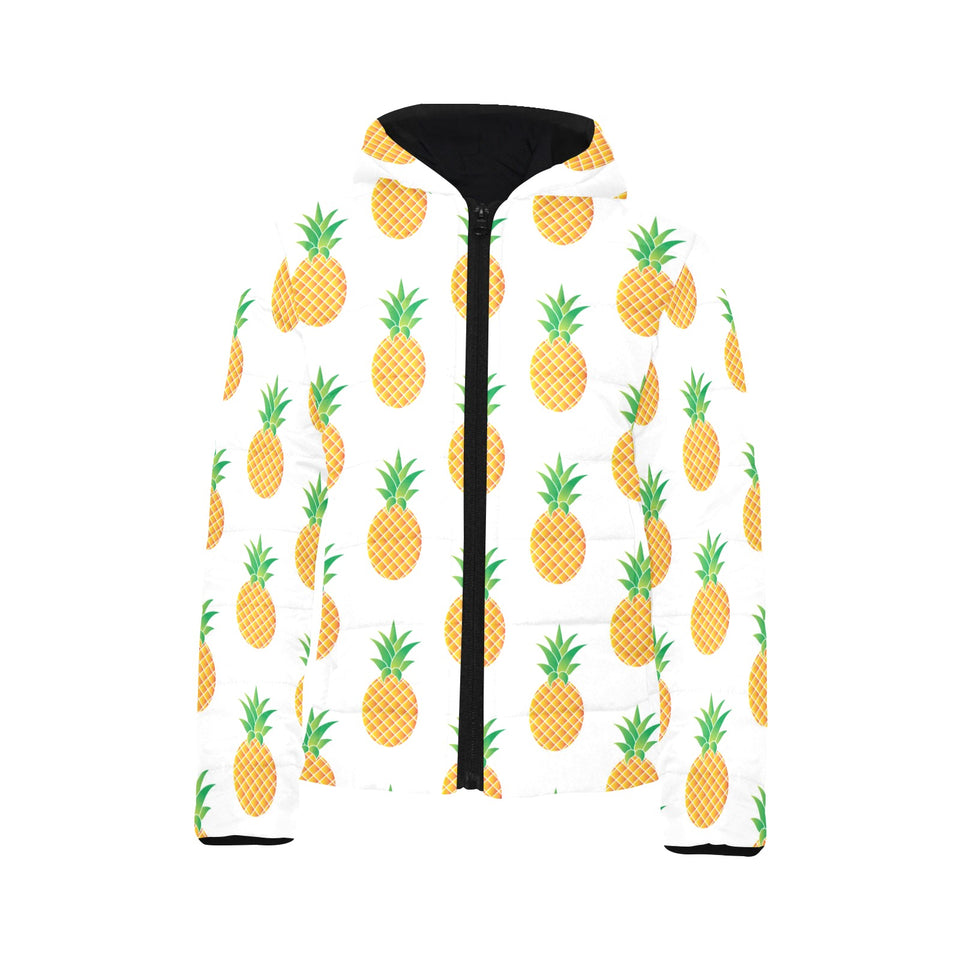Pineapples pattern Kids' Boys' Girls' Padded Hooded Jacket