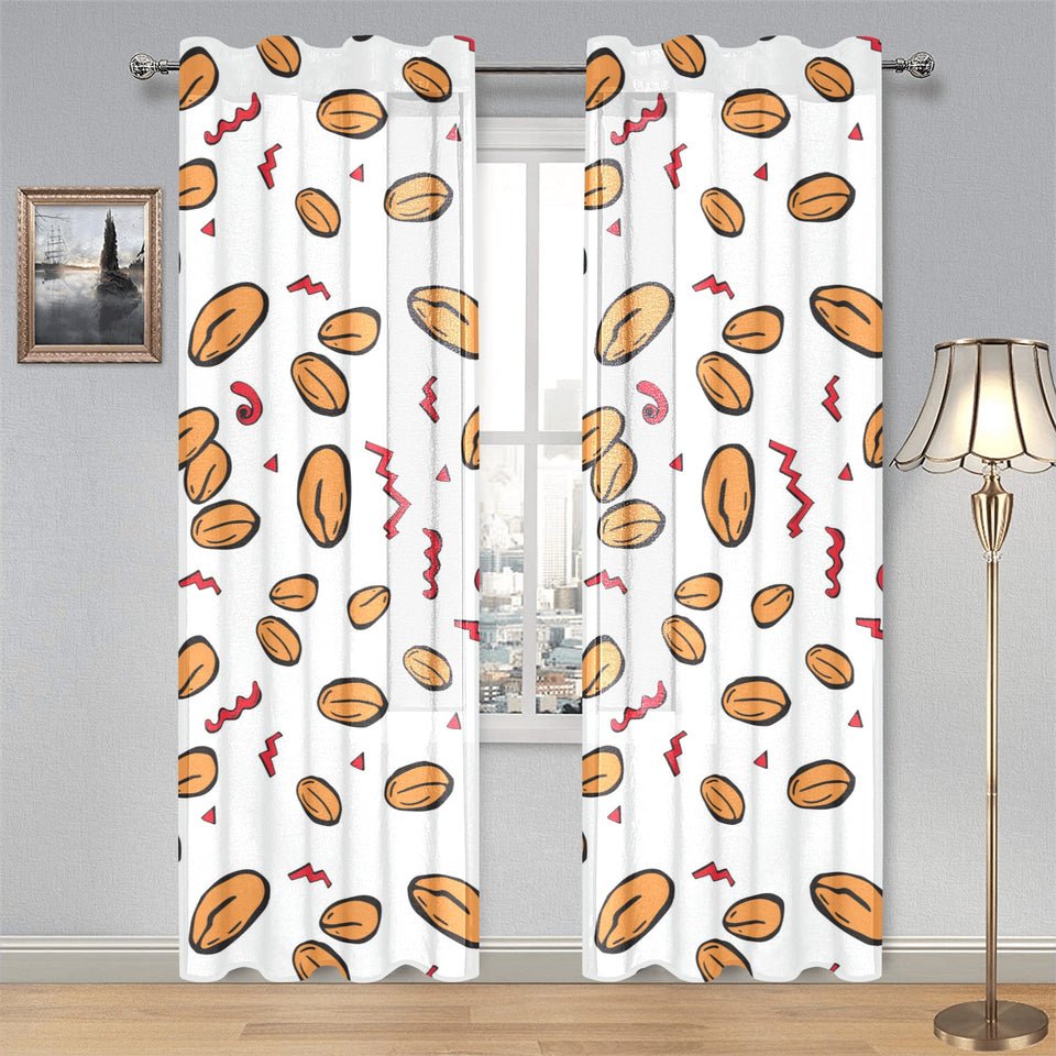 peanuts pattern background Gauze Curtain