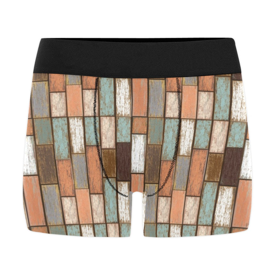 Wood Printed Pattern Print Design 02 Men's All Over Print Boxer Briefs Men's Underwear