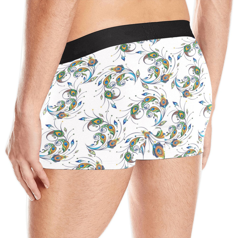 Peacock feather pattern Men's All Over Print Boxer Briefs Men's Underwear