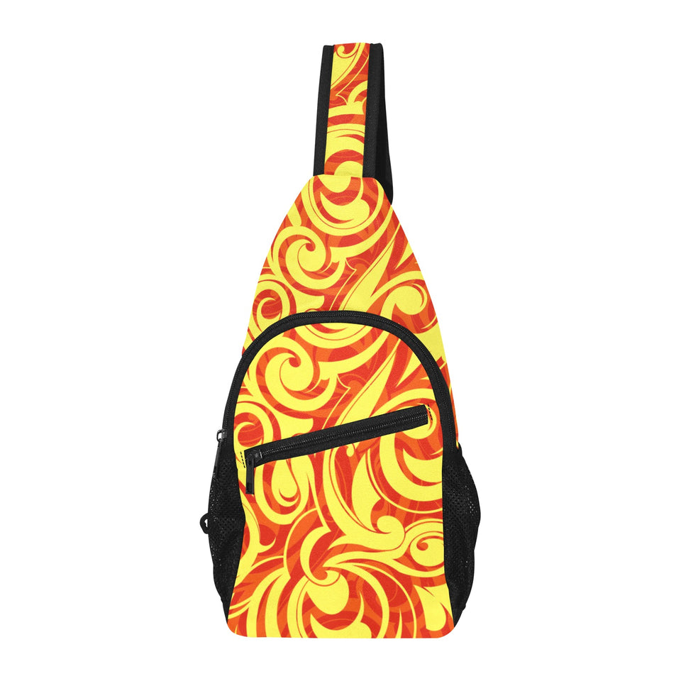 Fire flame design pattern All Over Print Chest Bag