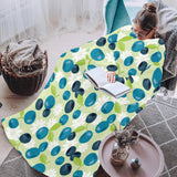 blueberry flower pattern Blanket Robe with Sleeves