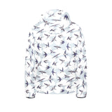 Swallow Pattern Print Design 05 Kids' Boys' Girls' Padded Hooded Jacket