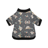 Cute koala pattern All Over Print Pet Dog Round Neck Fuzzy Shirt