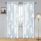 Christmas tree winter forest pattern Gauze Curtain