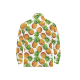 Pineapples design pattern Men's Long Sleeve Polo Shirt