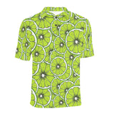 Slices of Lime design pattern Men's All Over Print Polo Shirt