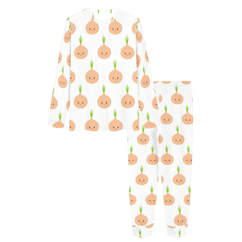 cute onions smiling faces Women's All Over Print Pajama Set
