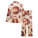 American football ball design pattern Men's Long Pajama Set