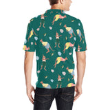 Kangaroo leaves pattern Men's All Over Print Polo Shirt