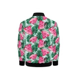 Watermelons tropical palm leaves pattern Kids' Boys' Girls' Bomber Jacket