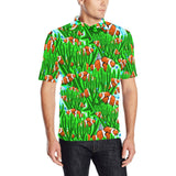 Clown Fish Pattern Print Design 01 Men's All Over Print Polo Shirt