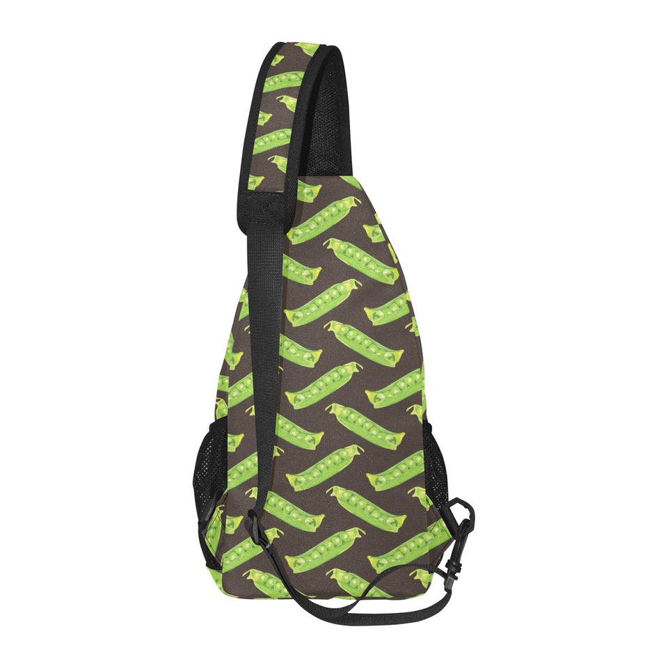 Green Peas Pattern Print Design 05 All Over Print Chest Bag