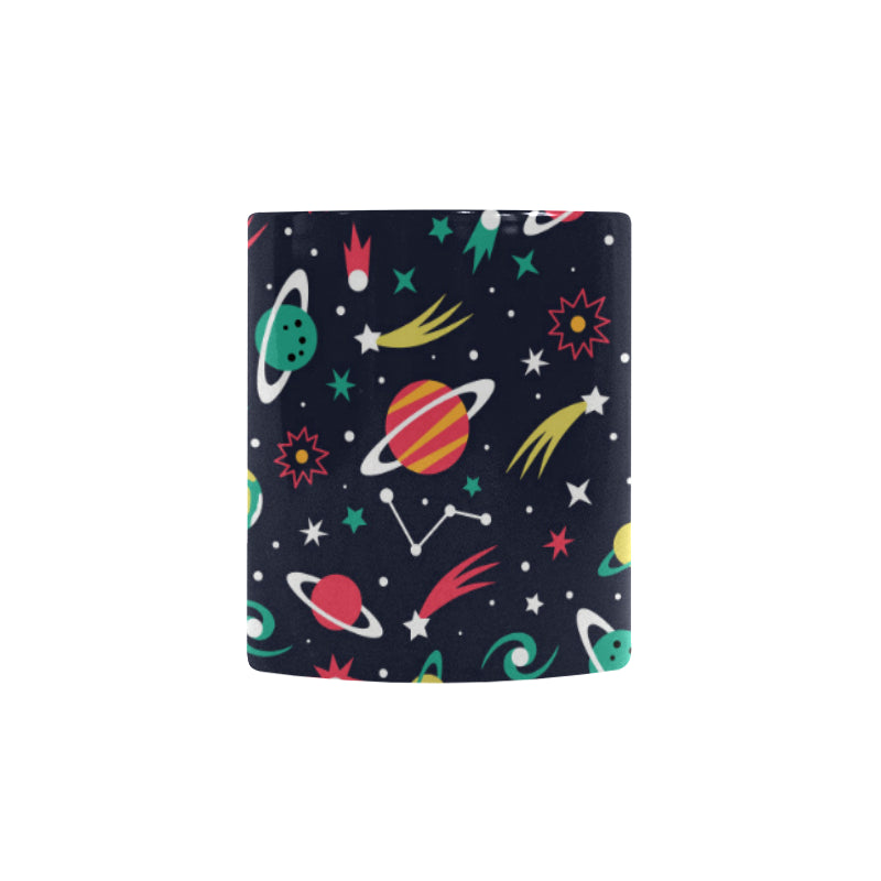colorful space pattern planet star Morphing Mug Heat Changing Mug
