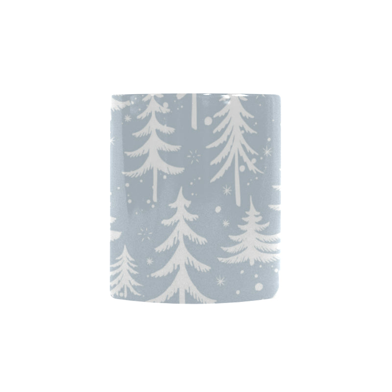 Christmas tree winter forest pattern Morphing Mug Heat Changing Mug