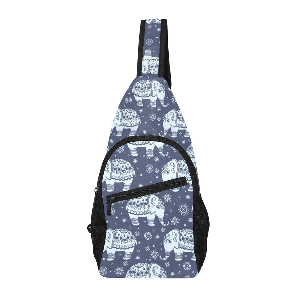 Elephant tribal design pattern All Over Print Chest Bag