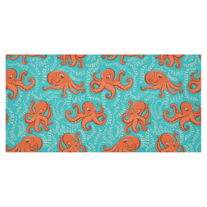 Octopus turquoise background Tablecloth
