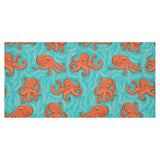 Octopus turquoise background Tablecloth