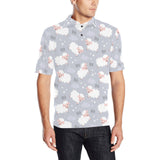 Sweet dreams sheep pattern Men's All Over Print Polo Shirt
