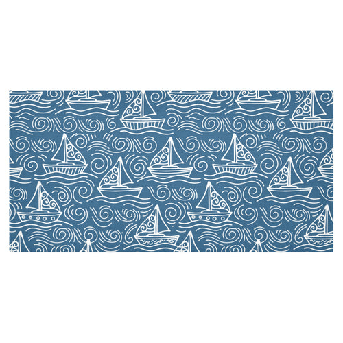 Hand drawn sailboat pattern Tablecloth