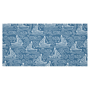 Hand drawn sailboat pattern Tablecloth