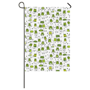 Sketch funny frog pattern House Flag Garden Flag