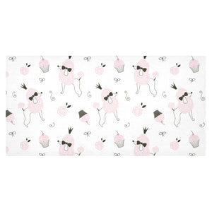 Poodle dog rose cake pattern Tablecloth