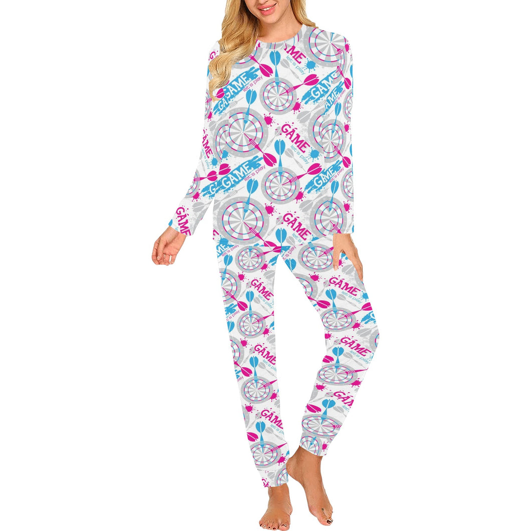 Darts Pattern Print Design 01 Women's All Over Print Pajama Set