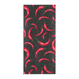 Chili peppers pattern black background Beach Towel