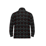 Casino Cards Suits Pattern Print Design 05 Men's Long Sleeve Polo Shirt