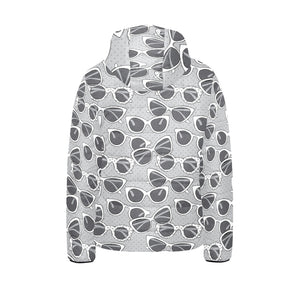 Sun Glasses Pattern Print Design 04 Kids' Boys' Girls' Padded Hooded Jacket
