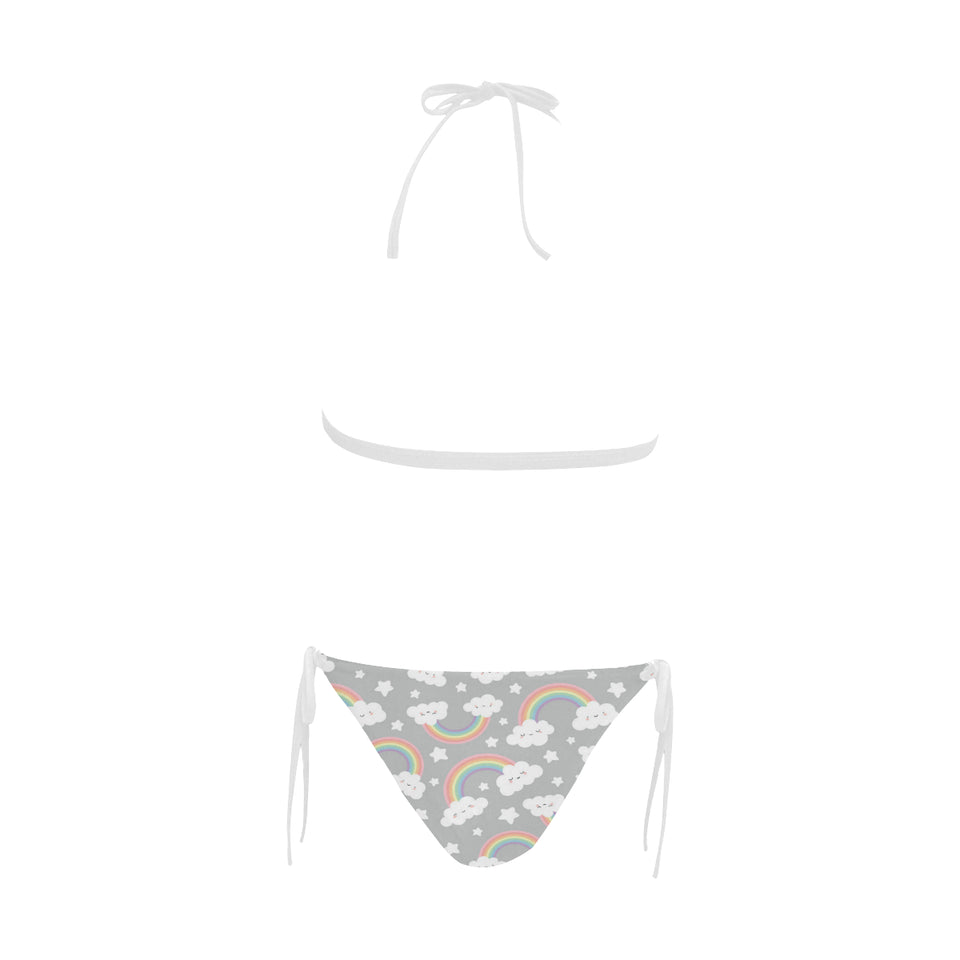 Cute rainbow clound star pattern Sexy Bikinis Two-Piece Swimsuits