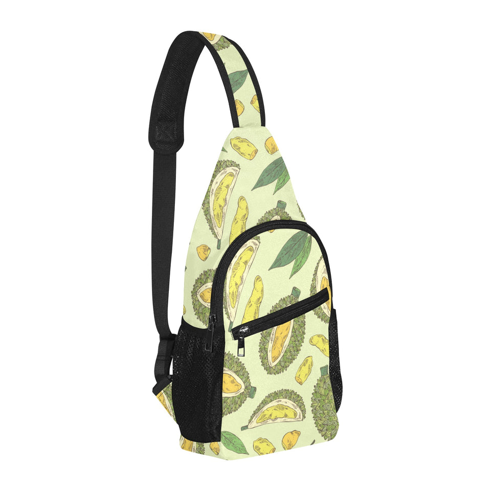 Durian leaves pattern background All Over Print Chest Bag