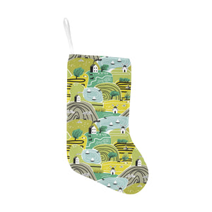 Hand drawn windmill pattern Christmas Stocking