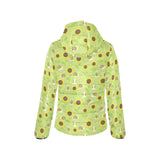 Snail Pattern Print Design 01 Women's Padded Hooded Jacket