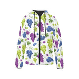 Grape pattern Women's Padded Hooded Jacket