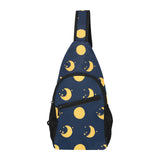 Moon star pattern All Over Print Chest Bag