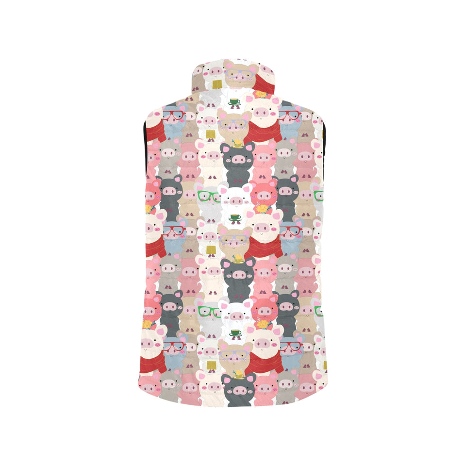 Pig Pattern Print Design 02 Men's Padded Vest